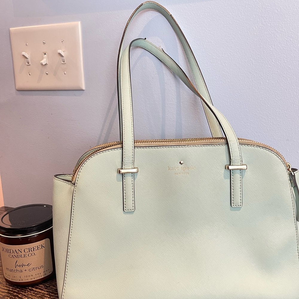 Kate Spade Purse Mint Green Cedar Street Maise Shoulder Medium Satchel Purse - Picture 11 of 12